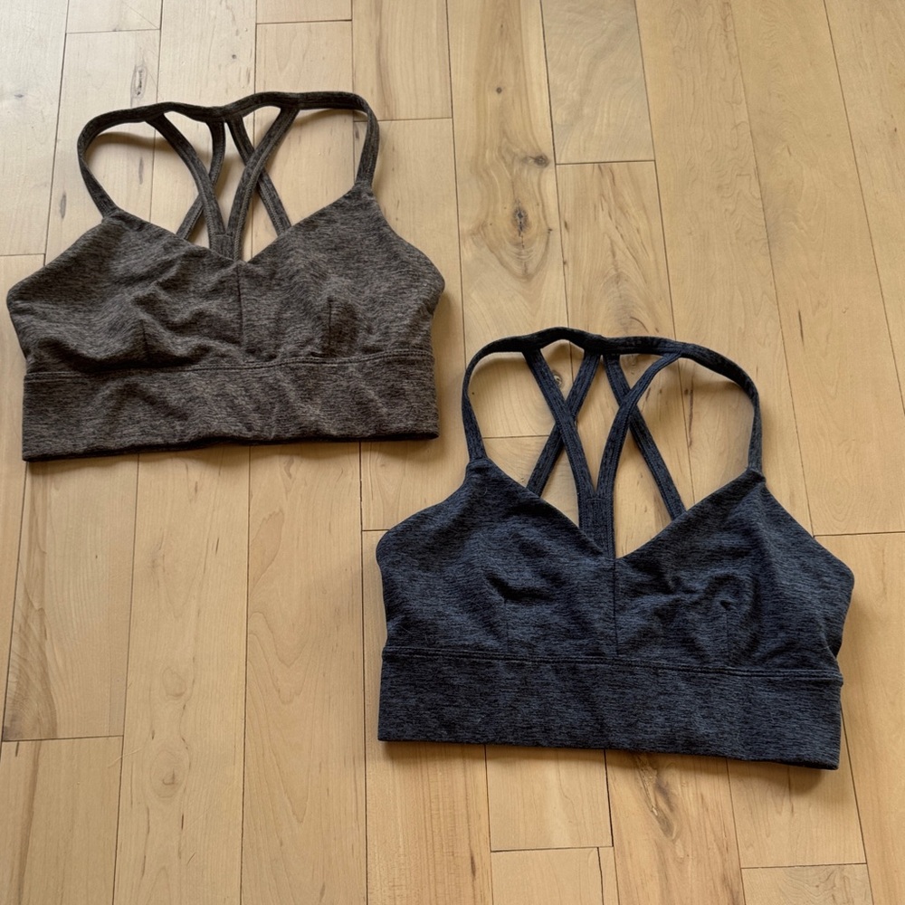 Joy Lab Women’s Strappy Bralette - Gray and Charcoal